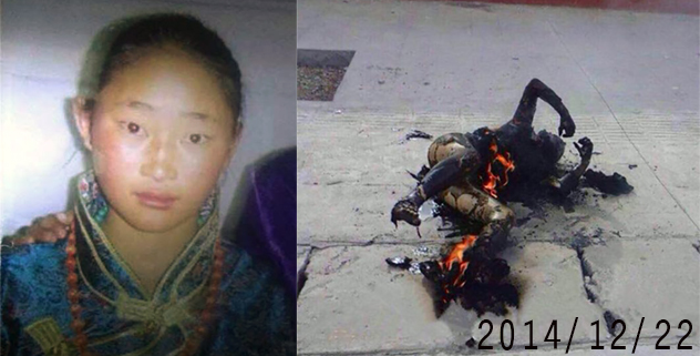 自焚抗议中国而牺牲的年轻女子才白吉