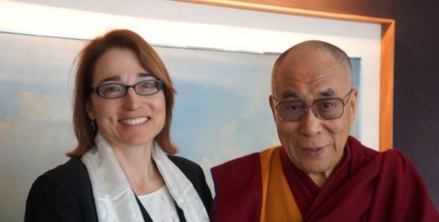 西藏精神领袖达赖喇嘛尊者會見美国国务次卿兼西藏问题特别协调员莎拉•休厄尔 2014年2月21日 照片/藏人行政中央駐美國辦事處