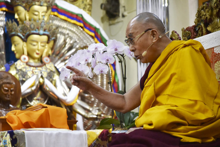 达赖喇嘛尊者在大乘法苑向数千信众开示佛法 208年10月3日 照片/Tenzin Phende/DIIR