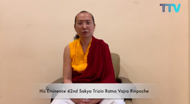 藏传佛教萨迦派第四十二任持教法王大宝金刚仁波切 照片/视频截图