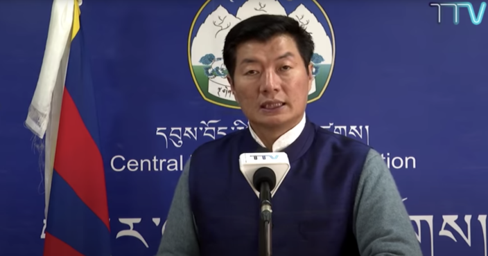 司政洛桑森格在新闻发布会上发言 照片/屏幕截图