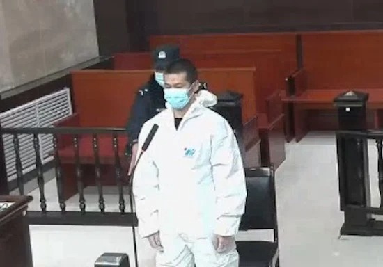 2020年12月14日，果洛州中级人民法院开庭审理藏人牧民勒智多杰 照片/维权网
